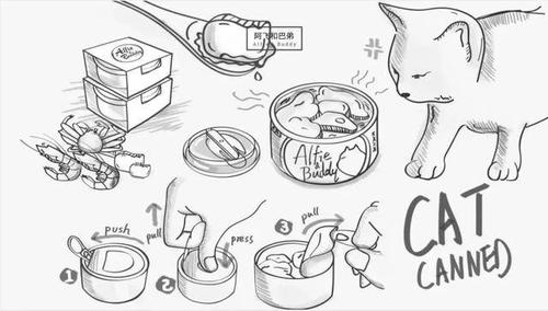 有美甲等特点,阿飞和巴弟改良了猫罐头的拉环,让开罐头的过程简单轻松