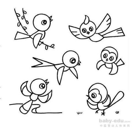 简单小鸟怎么画怎么画小鸟简单又可爱
