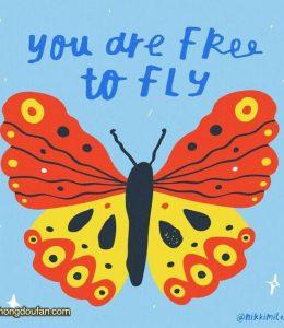 自由的英文正能量短句子简笔画大全昆虫简笔画如何画一只漂亮的蝴蝶?