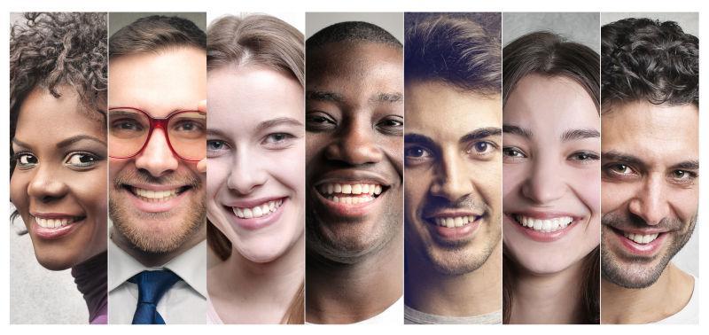 人脸的拼贴图图片-微笑的人们的肖像素材-高清图片-摄影照片-寻图免费