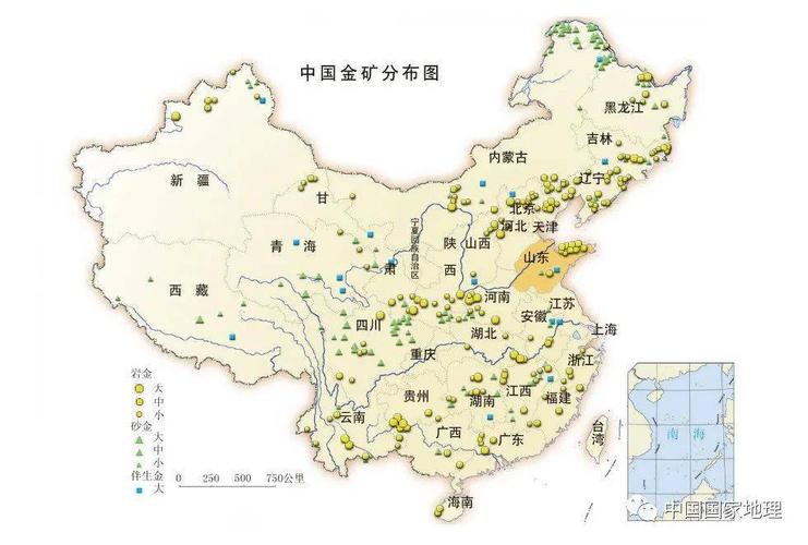 一张图告诉你中国哪里产黄金