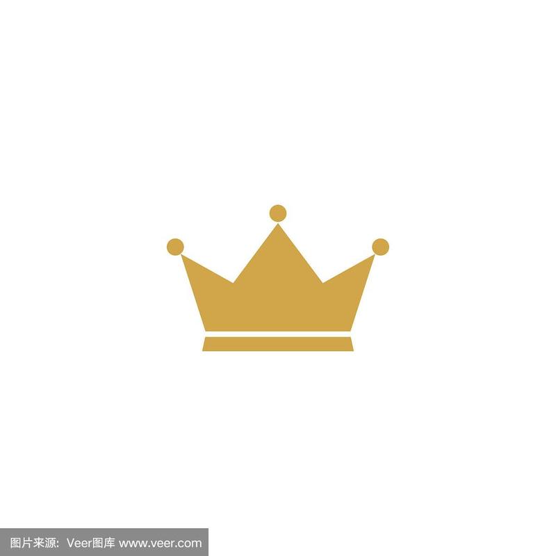 皇冠图标和符号矢量插图
