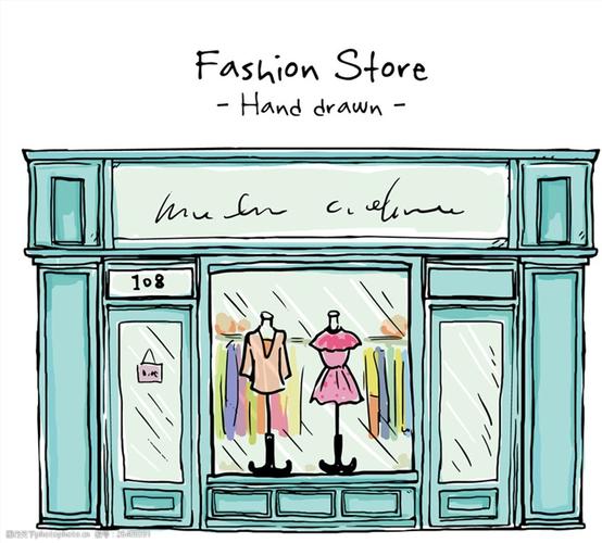 关键词:彩绘时装店铺设计矢量素材 服装 时尚 建筑 彩绘 时装店 店铺