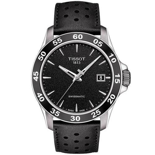 tissot天梭官方正品v8运动休闲户外机械皮带手表男表