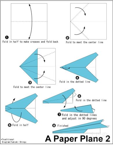 常见样式的折纸飞机的技巧及步骤