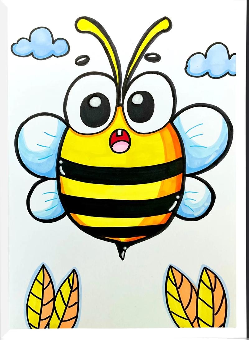 可爱的小蜜蜂创意简笔画#简笔画 #育儿简笔画 #简笔画教程  - 抖音