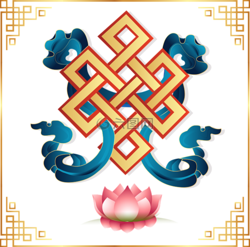 矢量吉祥的象征蒙古