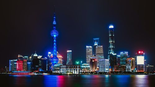 迷人的上海城市夜景