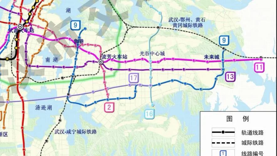 对应鄂州机场快轨(市域铁路)2,将积极推进梧桐湖轨道交通(武汉地铁13
