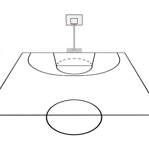 篮球场,篮球,隔绝,白色背景_高清图片_全景视觉