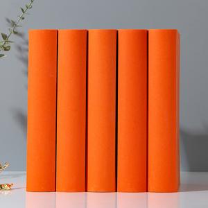 橘色假书摆件纯色无字仿真书装饰品摆设书房样板间道具模型新中式