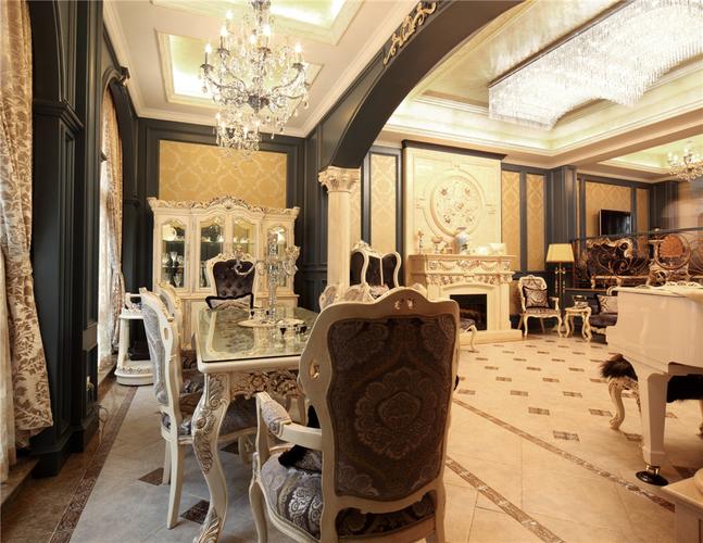 圣淘沙花园别墅户型装修欧式新古典风格设计方案展示,上海聚通装璜
