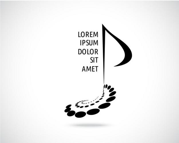 黑色音符创意logo
