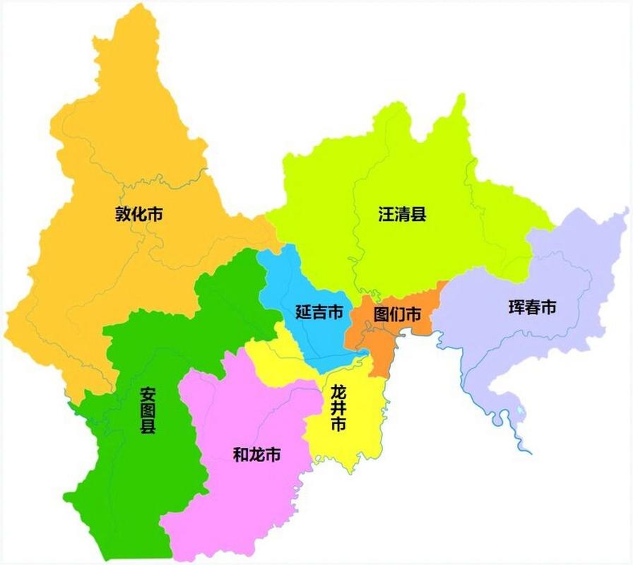 延边全州划分为 6个县级市:延吉市,图们市,敦化市,珲春市,龙井市