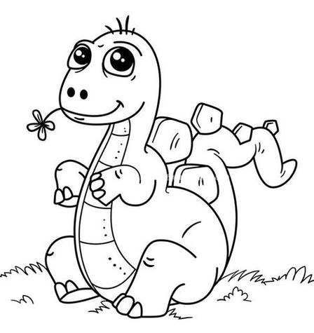 调皮的小恐龙简笔画图片