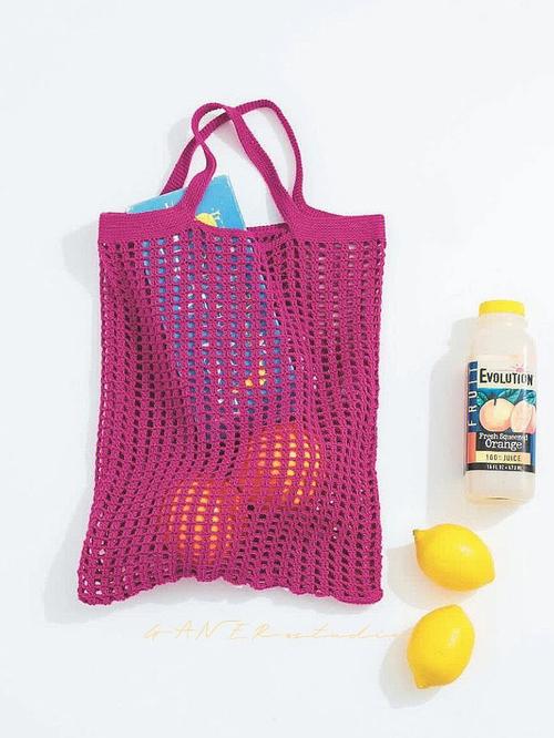 图解镂空购物袋环保袋钩针编织包分享