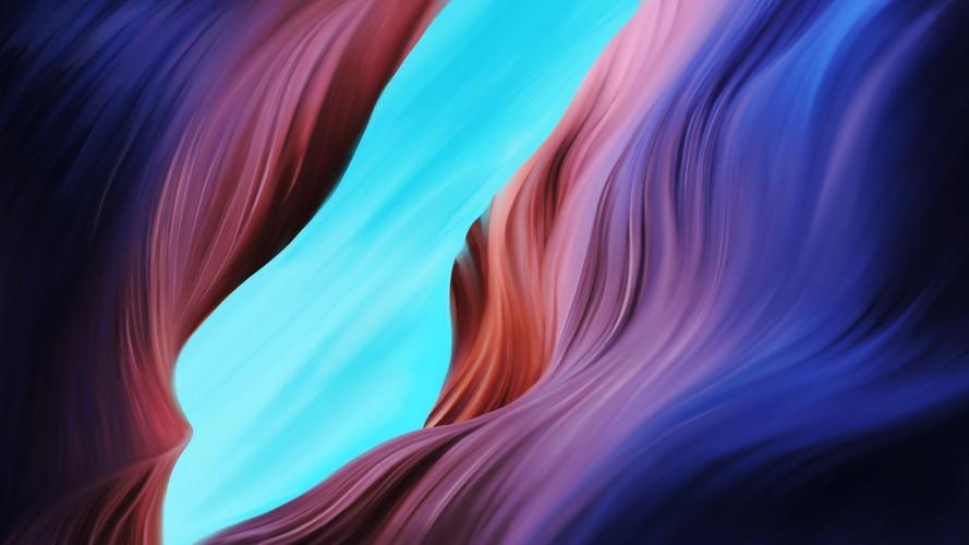 彩色峡谷简约设计风景4k壁纸