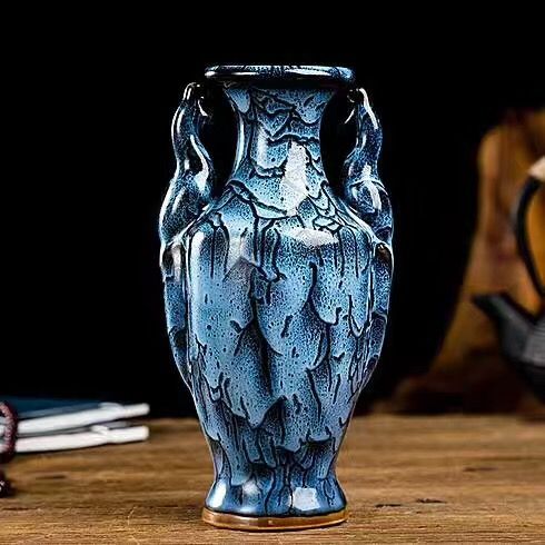 风格彩绘花瓶 流光溢彩 彩绘花瓶陶瓷花瓶