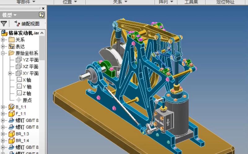 横梁格林蒸汽发动机三维模型