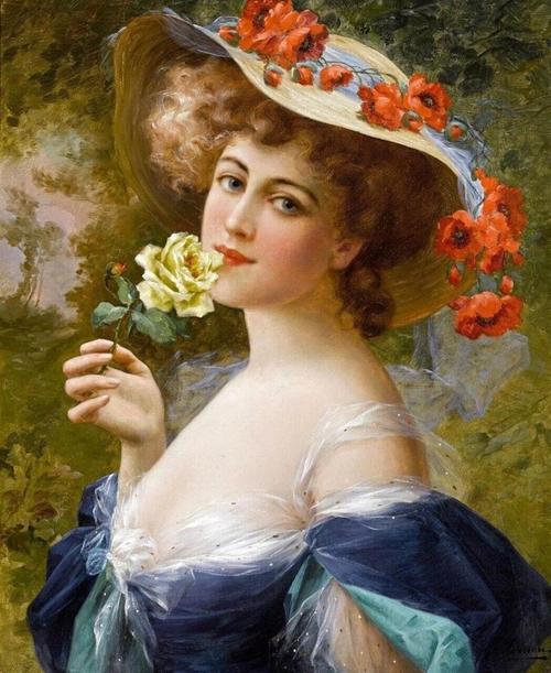 法国画家emilevernon女性人物油画作品
