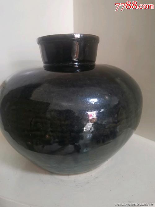 99明代磁州窑黑釉罐子一对全品10品￥80099明代磁州窑黑釉瓶美品