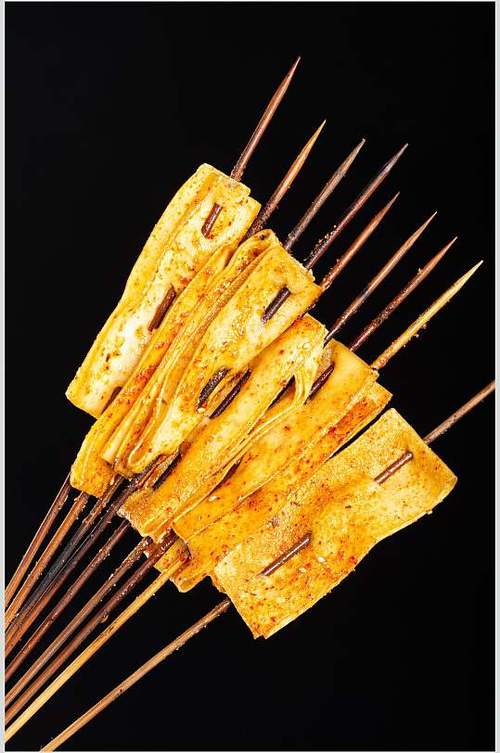 烧烤干豆腐串图片