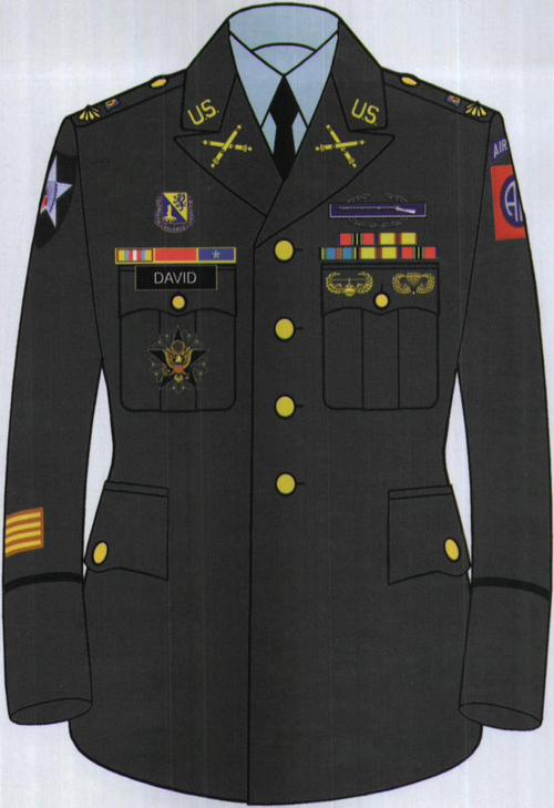 陆军的绿色常服是美国陆军官兵穿着最多的日常服装.