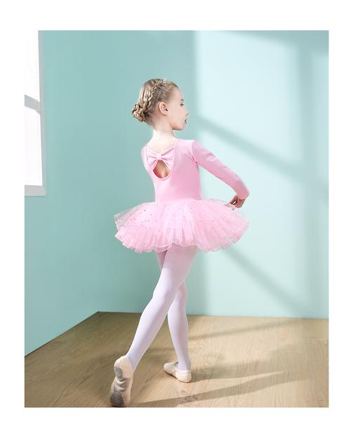 儿童舞蹈服长袖女童芭蕾舞裙小女孩幼儿练功服秋冬中国舞跳舞衣