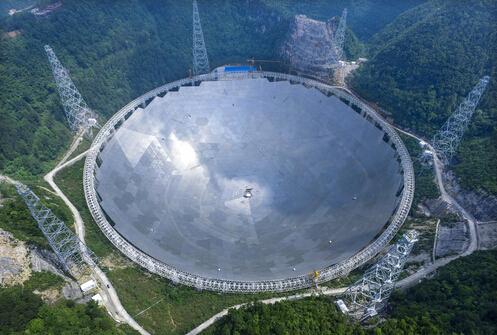 位于贵州省黔南州的"中国天眼"——世界最大射电望远镜