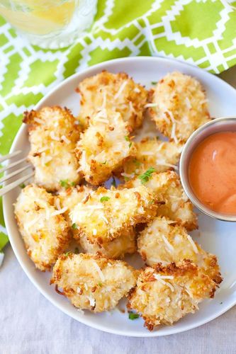 parmesan baked chicken nuggets – crisp chicken nuggets with