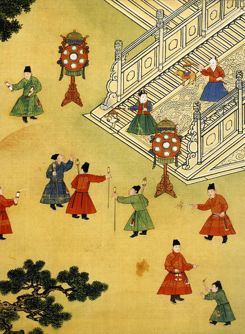 《步辇图》是中国唐代画家阎立本的名作之一,描述的是贞观十五年(641