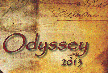 of the words odyssey 2013 on the cover of the 2013 odyssey yeark