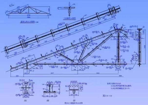 中跨度桥梁中钢梁的种类:钢板梁,钢桁梁,下承式简支栓焊梁钢梁结构图