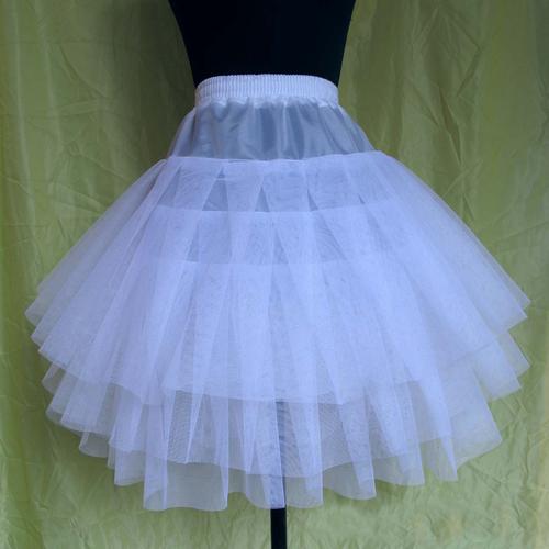 all-match pleated multi-layers white rayon wedding petticoat