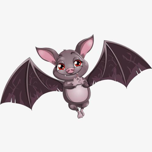 卡通飞翔的小蝙蝠png