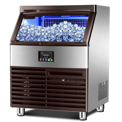 制冰机150kg商用奶茶店酒店餐饮全自动40kg家用小型方冰块制作器|120