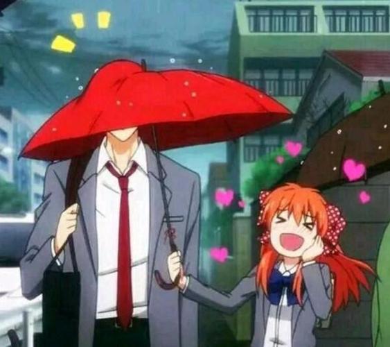 求一张图片,内容是一群情侣雨中撑伞,和一个人淋雨.