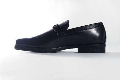 黑色休闲皮鞋/ ermenegildo zegna