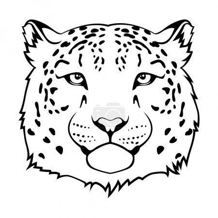珍稀动物雪豹简笔画雪豹的侧面简笔画豹子简笔画图片15张奔跑的雪豹简