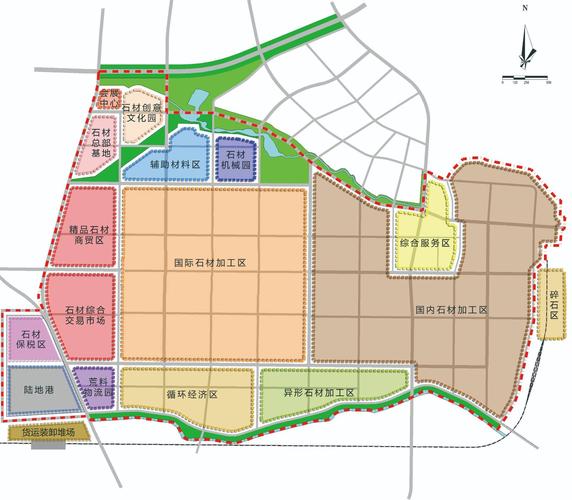 麻城石材循环经济产业园 石材工业园规划图
