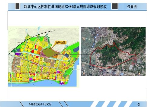 瓯北中心区控制性详细规划zxb4控制单元局部地块规划修改批前公示