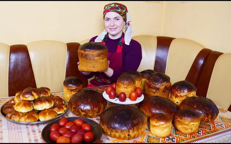 为复活节准备各种面包点心---乌克兰乡村美食