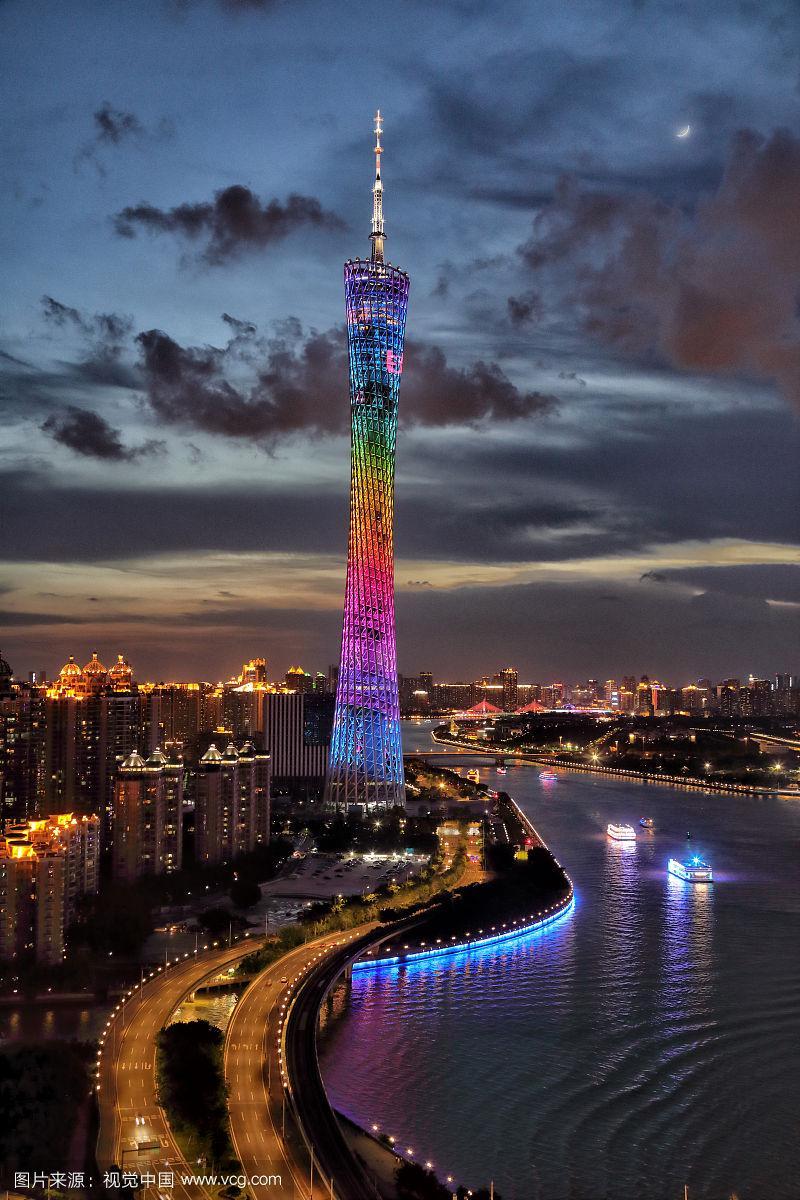 广东省广州电视塔夜景