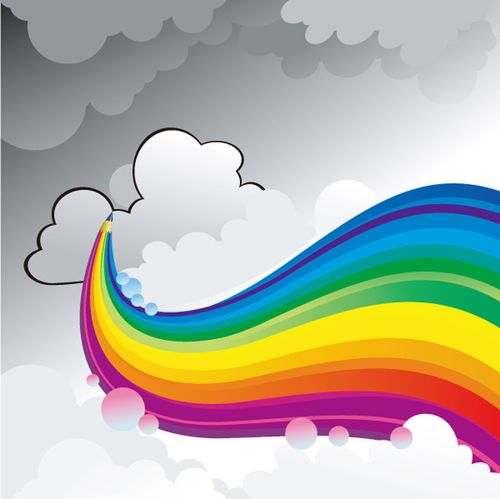 绚丽的彩虹矢量平面广告素材免费下载(图片编号:7739728)-六图网