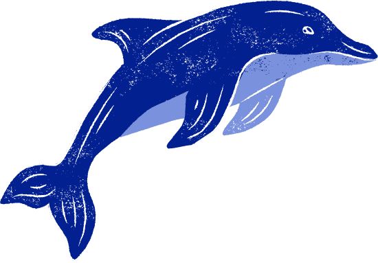 神秘海洋生物单色纹理插画元素鲸鱼
