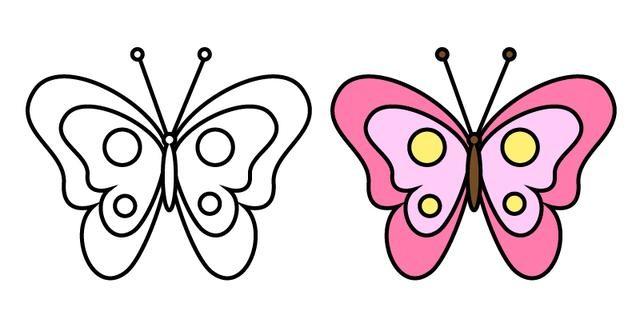 8种不同的美丽蝴蝶简笔画画法图片大全