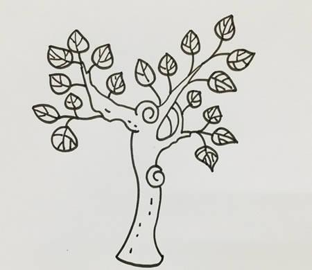 桑树怎么画简单又漂亮桑树简笔画步骤图