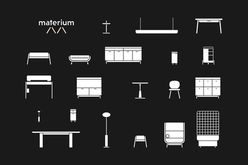 平面设计materium家具品牌形象设计
