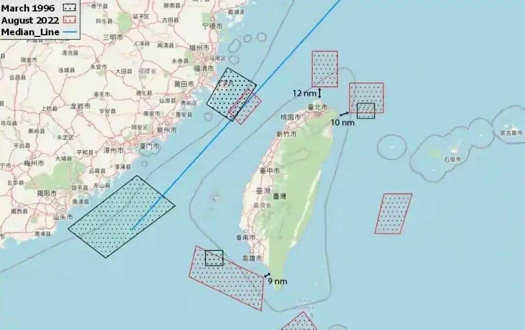 打碎所谓海峡中线,封堵台湾所有重要航道三天