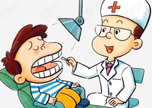 牙科医生看牙卡通图